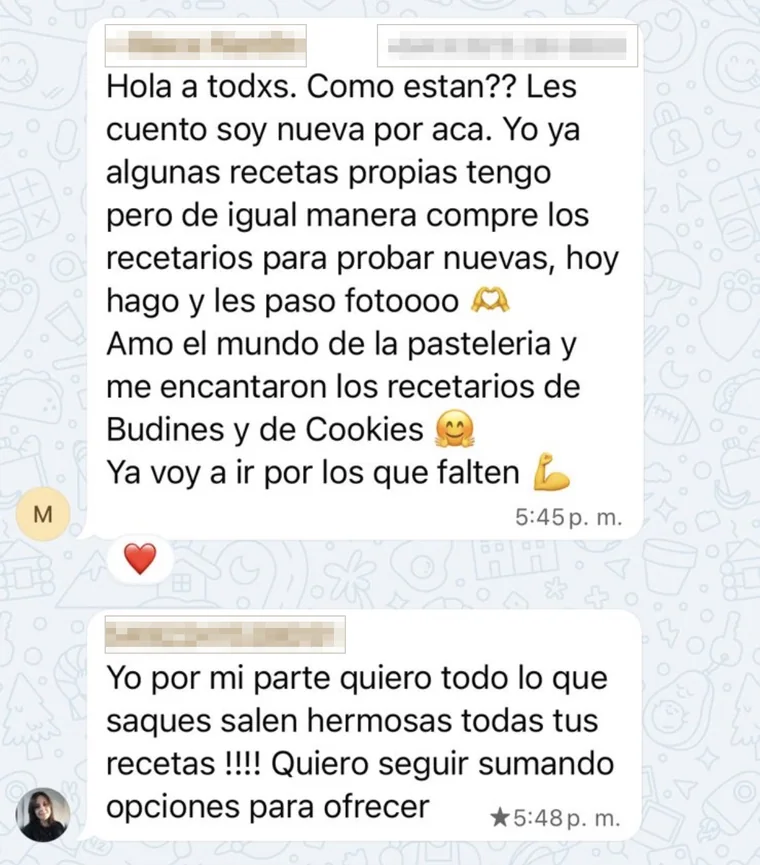 Mensaje de una clienta de Budiné