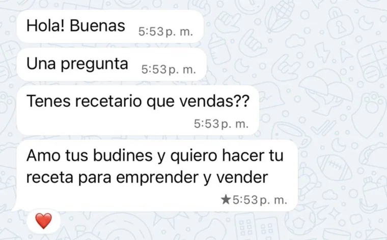 Mensaje de una clienta de Budiné